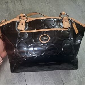 Coach Peyton Embossed Patent Leather Tote Bag